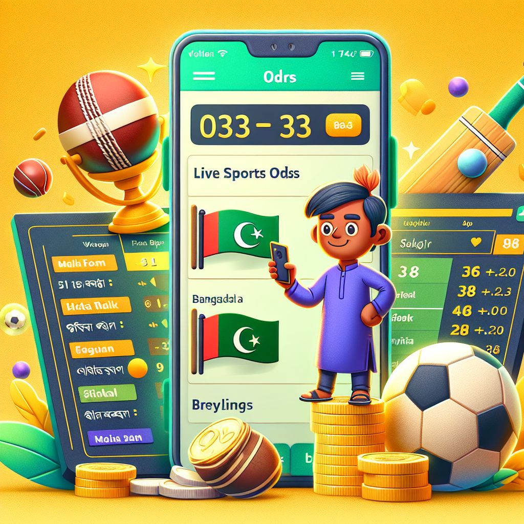 ক্রিকেট ও ফুটবল আইকন, অডস বোর্ড এবং কয়েনসহ Taka55 থিমযুক্ত কার্টুন বাজি খেলোয়াড়